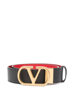 Valentino Garavani-Reversible Vlogo Signature Belt In Glossy Calfskin 40 Mm