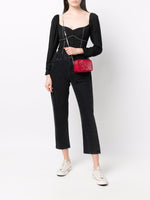 Golden Goose Mini Star Bag In Red Patent Leather And Tone-On-Tone Star