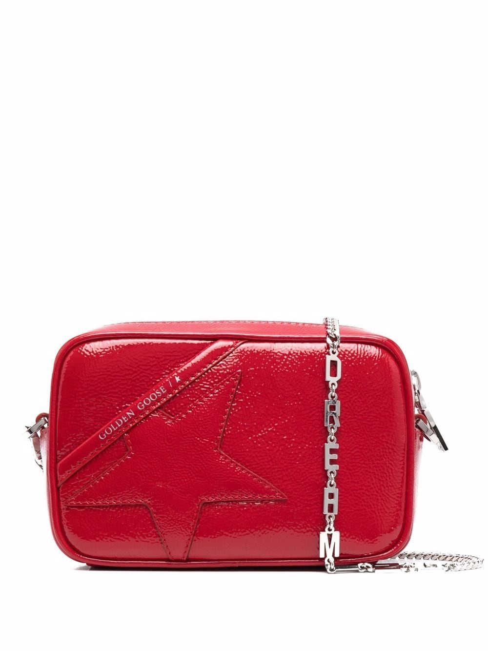 Golden Goose Mini Star Bag In Red Patent Leather And Tone-On-Tone Star
