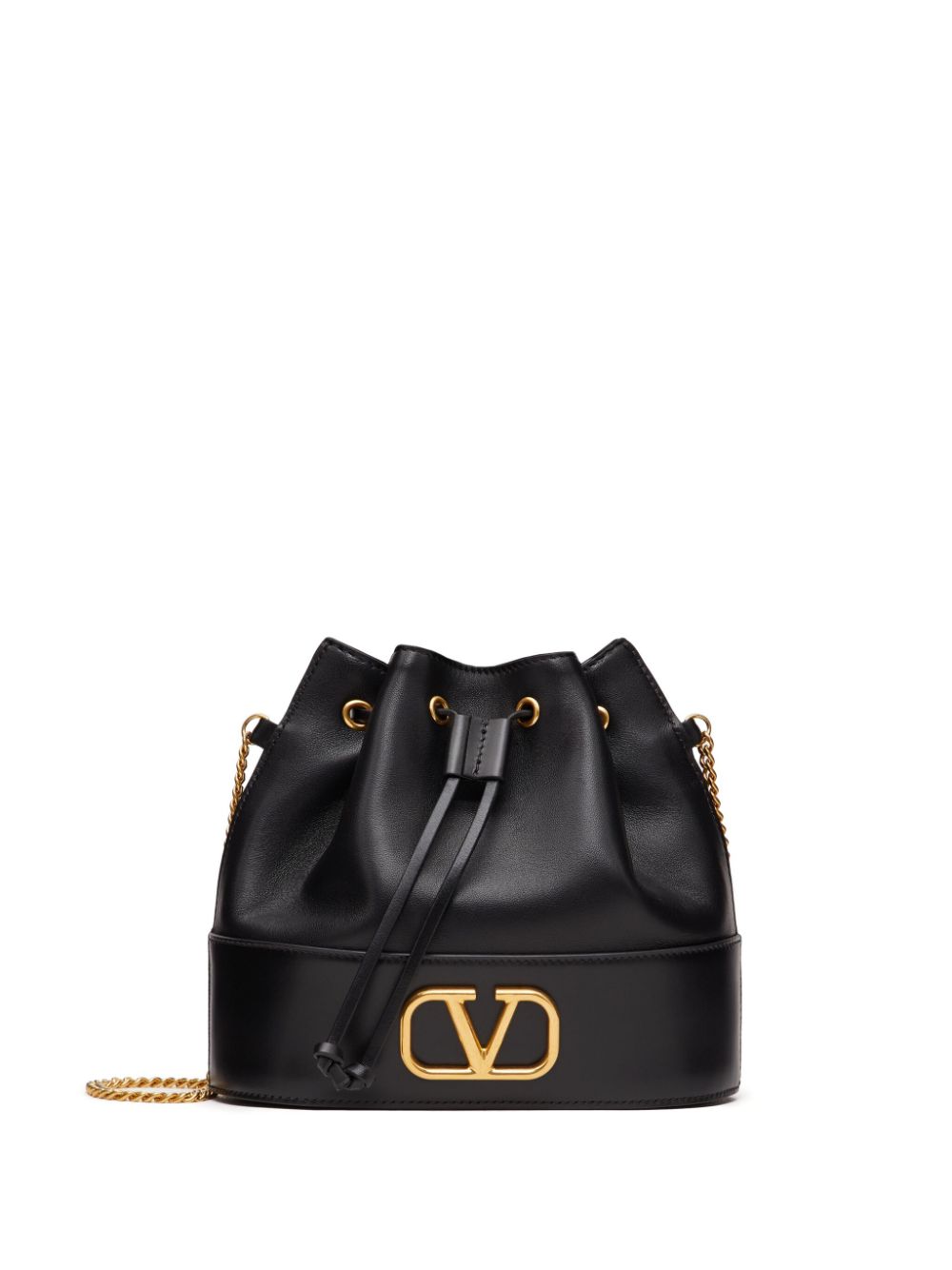 Valentino Garavani Mini Bucket Bag In Nappa With Vlogo Signature Chain