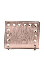 Valentino Garavani-Rockstud Wallet In Grainy Calfskin