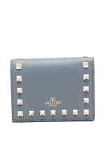 Valentino Garavani-Grey Rockstud bifold wallet