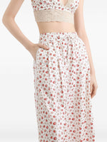 Dolce & Gabbana-Floral-print cotton-blend poplin high-rise wide-leg pants