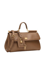 Dolce & Gabbana-My Sicily soft leather handbag in caramel brown.