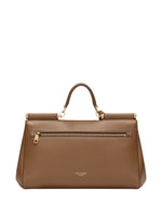 Dolce & Gabbana-My Sicily soft leather handbag in caramel brown.