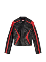 Diesel Biker jacket in colour-block leather