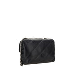 PINKO Black Calf Leather Bos Taurus Shoulder Bag