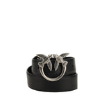 PINKO Black Calf Leather Bos Taurus Regular Belt