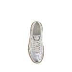 Valentino Garavani Silver Calf Leather Bos Taurus Low Top Sneakers