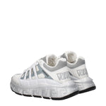 Versace White Fabric Athletic Sneakers