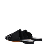 Givenchy Black Satin Slippers