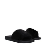 Givenchy Black Cotton Slippers