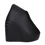 Givenchy Black Cotton Wedge Sandals