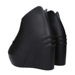 Givenchy Black Cotton Wedge Sandals