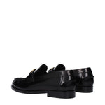 Versace Black Leather Slip-On Loafers