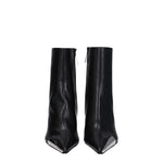 Off-White Black Leather Ankle Boots