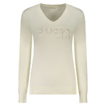 Guess Jeans Bianco Viscosa Women's Long-Sleeved T-Shirt
