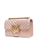 PINKO Powder Pink Love One Mini Shoulder Bag