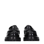 Off-White Black Leather Slip-On Loafers