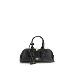 PINKO Black Calf Leather Bos Taurus Handbag