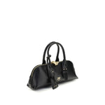 PINKO Black Calf Leather Bos Taurus Handbag