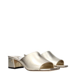 Jimmy Choo Gold Leather Platform Sandals