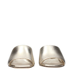 Jimmy Choo Gold Leather Platform Sandals