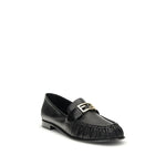 Fendi Black Calf Leather Bos Taurus Slip-On Loafers