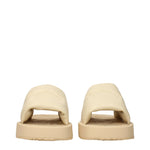 Burberry Beige Leather Slippers