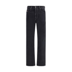 Diesel Black Cotton Relaxed Fit Jeans