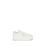 Prada White Calf Leather Bos Taurus Platform Sneakers